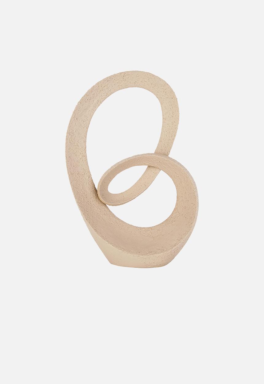 Present Time - Art endless sculpture - sandy brown