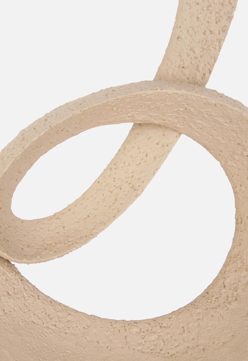 Present Time - Art endless sculpture - sandy brown