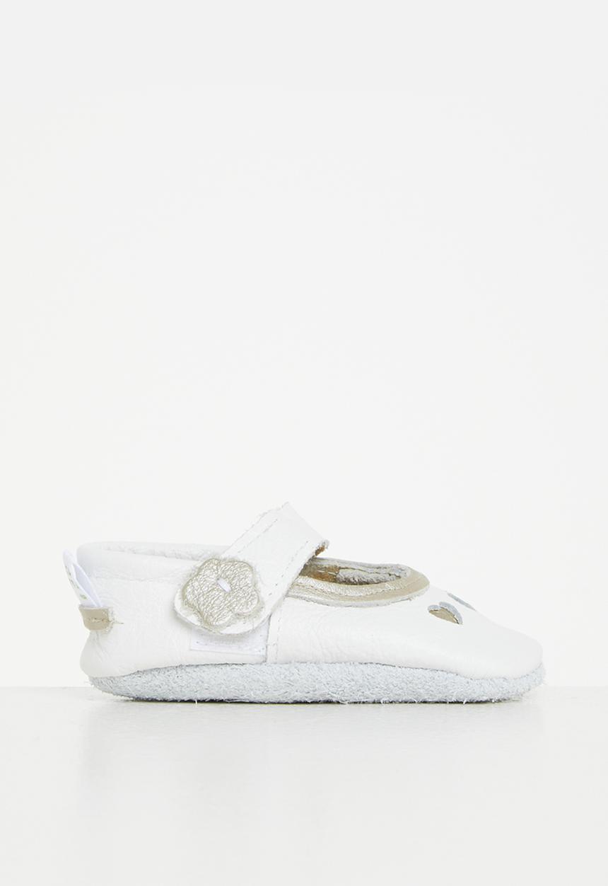 Pitta-Patta Shoes - Girls heart shoes - white/gold