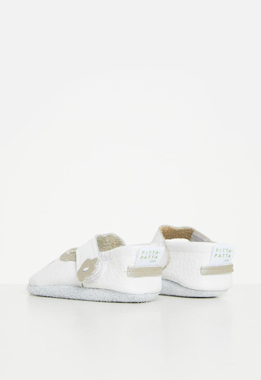 Pitta-Patta Shoes - Girls heart shoes - white/gold
