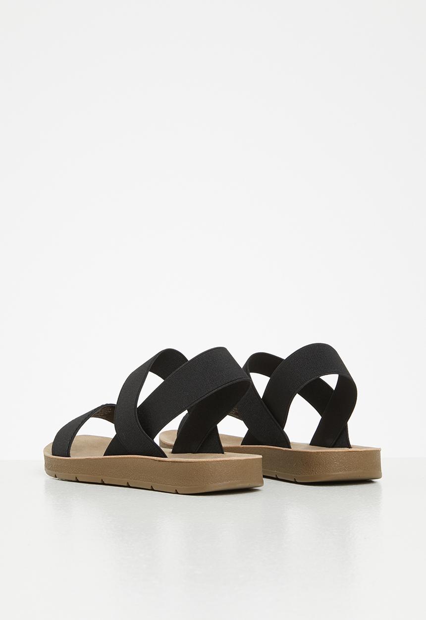 Flutterby - Girls flat sandal - black