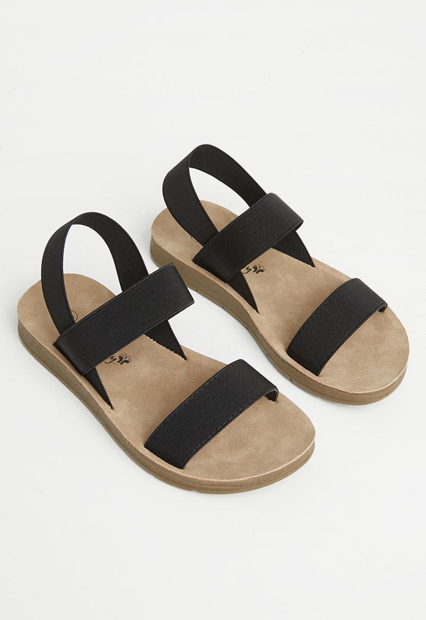 Flutterby - Girls flat sandal - black