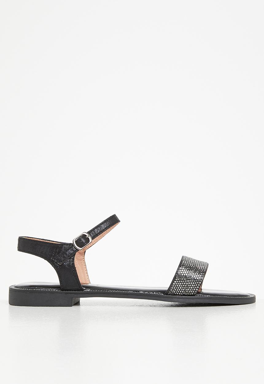 Miss Black - Murano14 ankle tie sandal - black