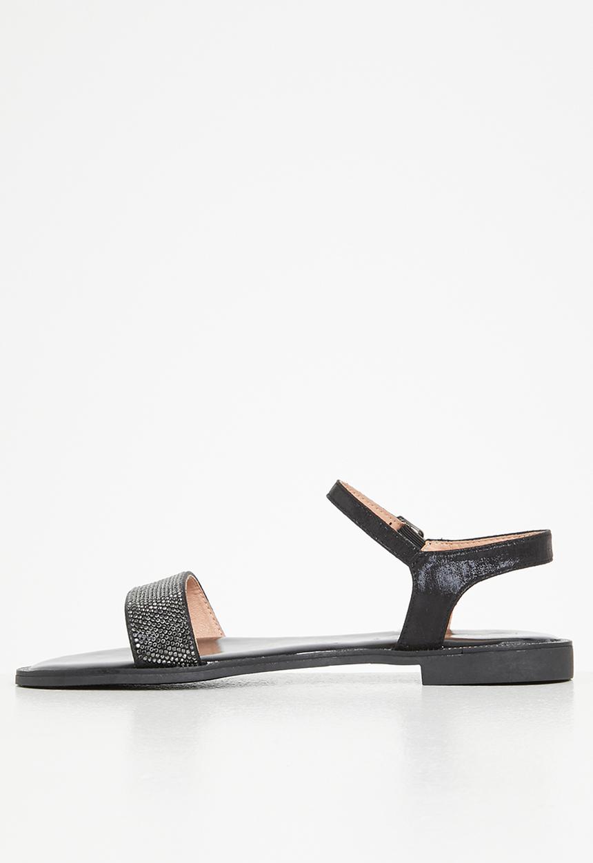 Miss Black - Murano14 ankle tie sandal - black