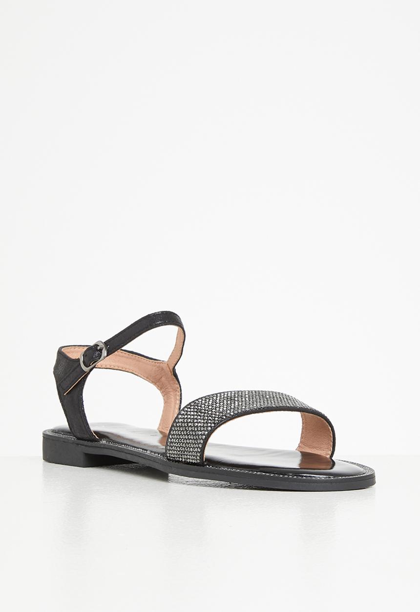 Miss Black - Murano14 ankle tie sandal - black