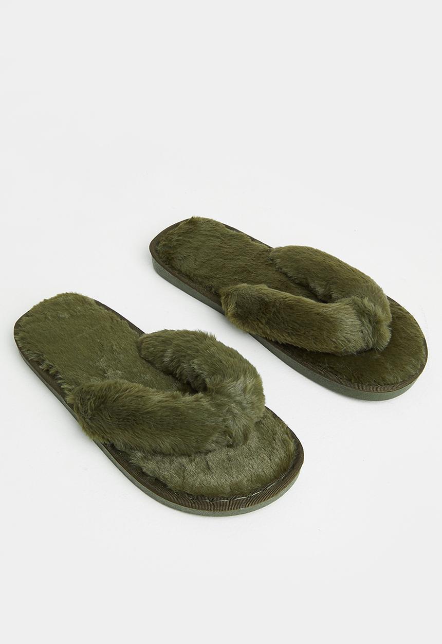 dailyfriday - Lindy soft touch tong slippers - green