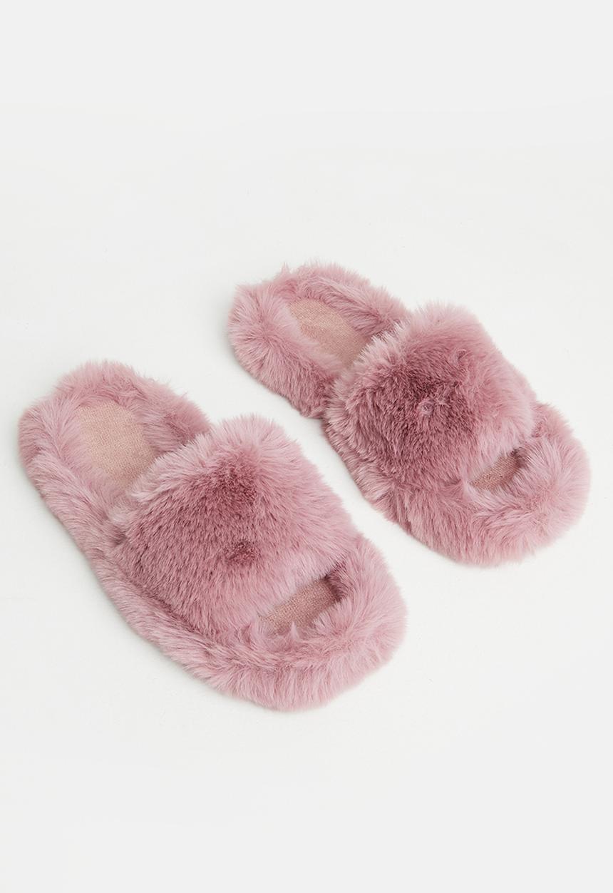 dailyfriday - Open toe soft touch slipper - pink