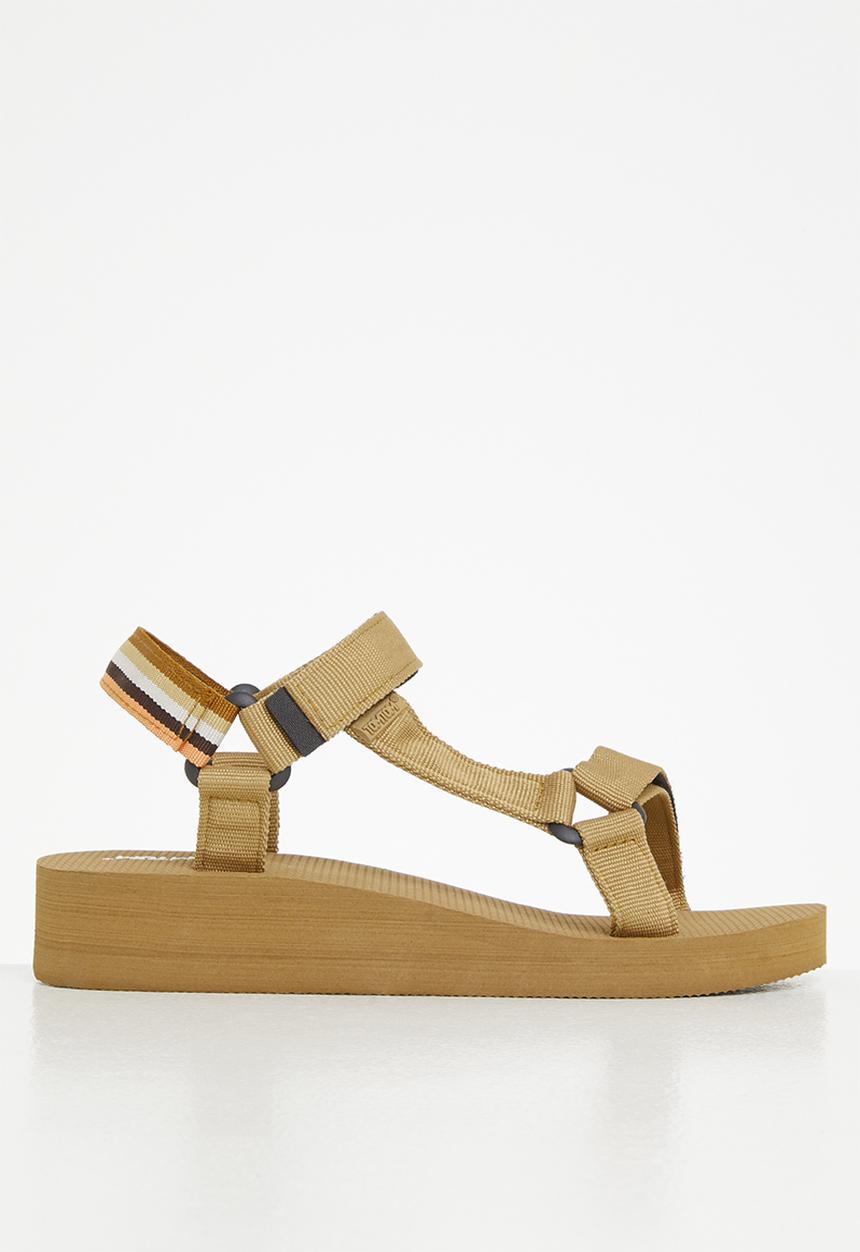 Tom Tom - Rainbow chunky flatform sandal - taupe multi