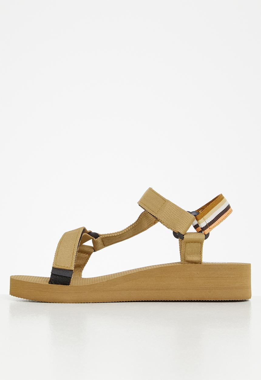 Tom Tom - Rainbow chunky flatform sandal - taupe multi