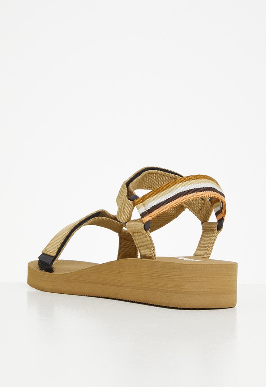 Tom Tom - Rainbow chunky flatform sandal - taupe multi