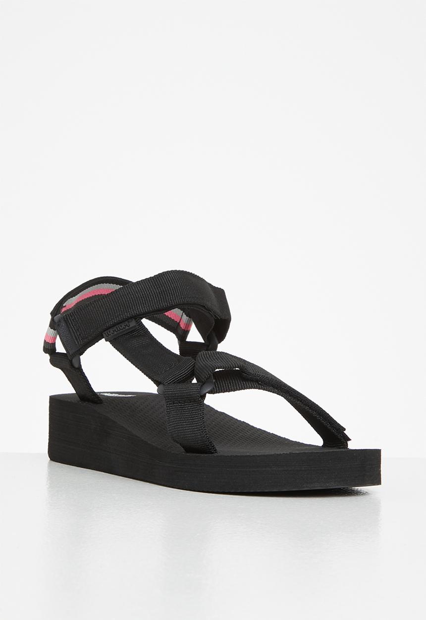 Tom Tom - Rainbow chunky flatform sandal - black multi