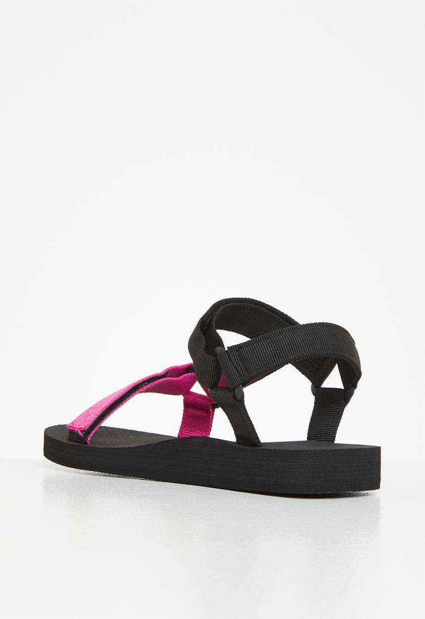 Tom Tom - Dream fade velcro strap sandal - pink & black