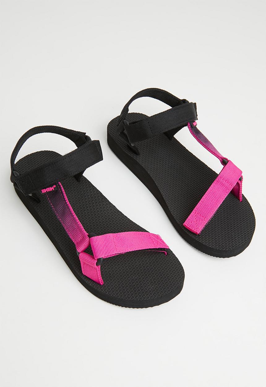 Tom Tom - Dream fade velcro strap sandal - pink & black
