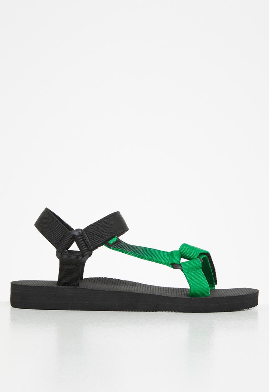 Tom Tom - Dream fade velcro strap sandal - green & black
