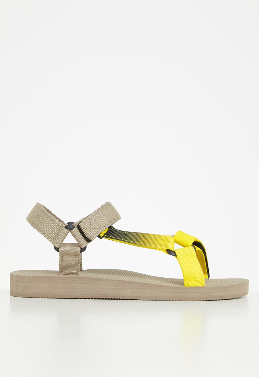 Tom Tom - Dream fade velcro strap sandal - yellow & taupe