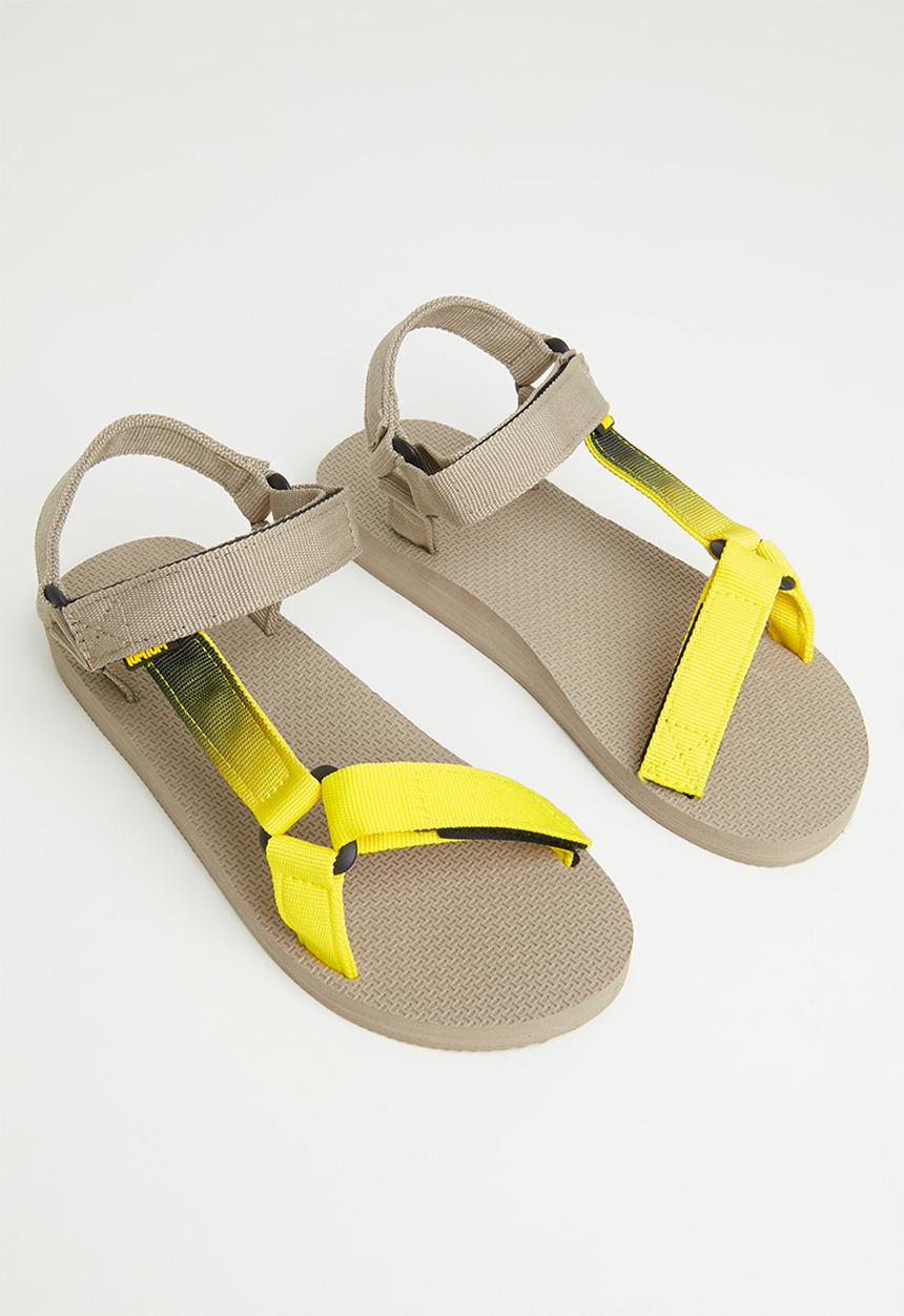 Tom Tom - Dream fade velcro strap sandal - yellow & taupe