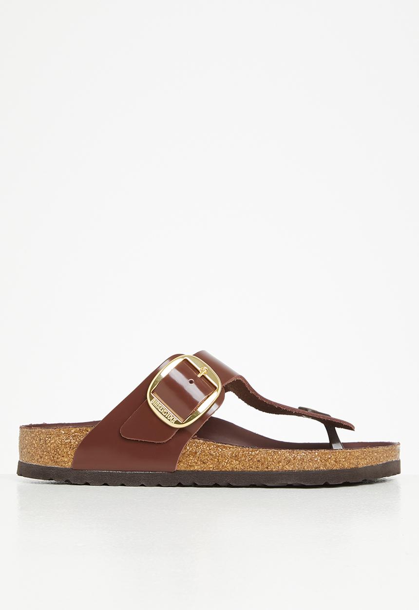 Birkenstock - Gizeh bb high shine natural leather regular - chocolate