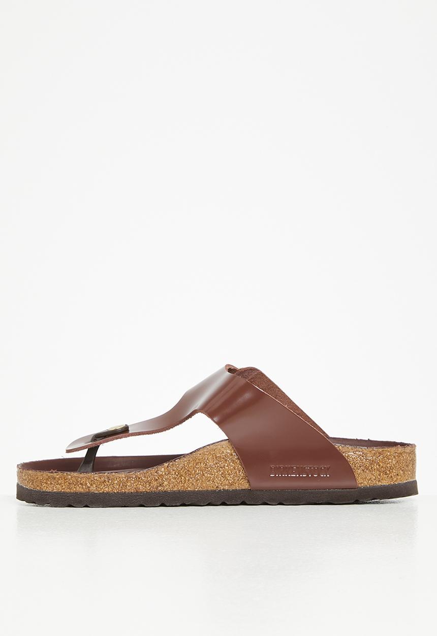 Birkenstock - Gizeh bb high shine natural leather regular - chocolate
