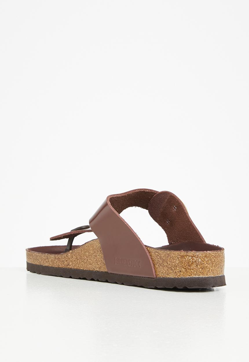 Birkenstock - Gizeh bb high shine natural leather regular - chocolate
