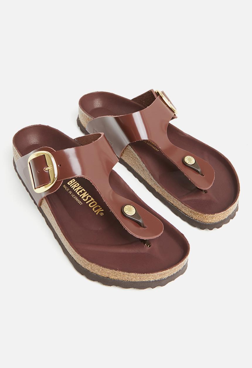 Birkenstock - Gizeh bb high shine natural leather regular - chocolate