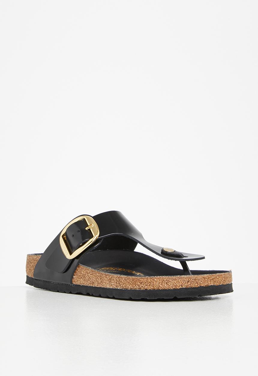 Birkenstock - Gizeh bb high shine natural leather regular - black