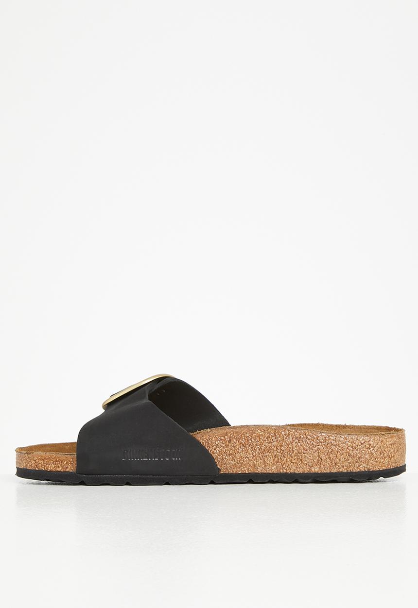 Birkenstock - Madrid big buckle nubuck regular - black