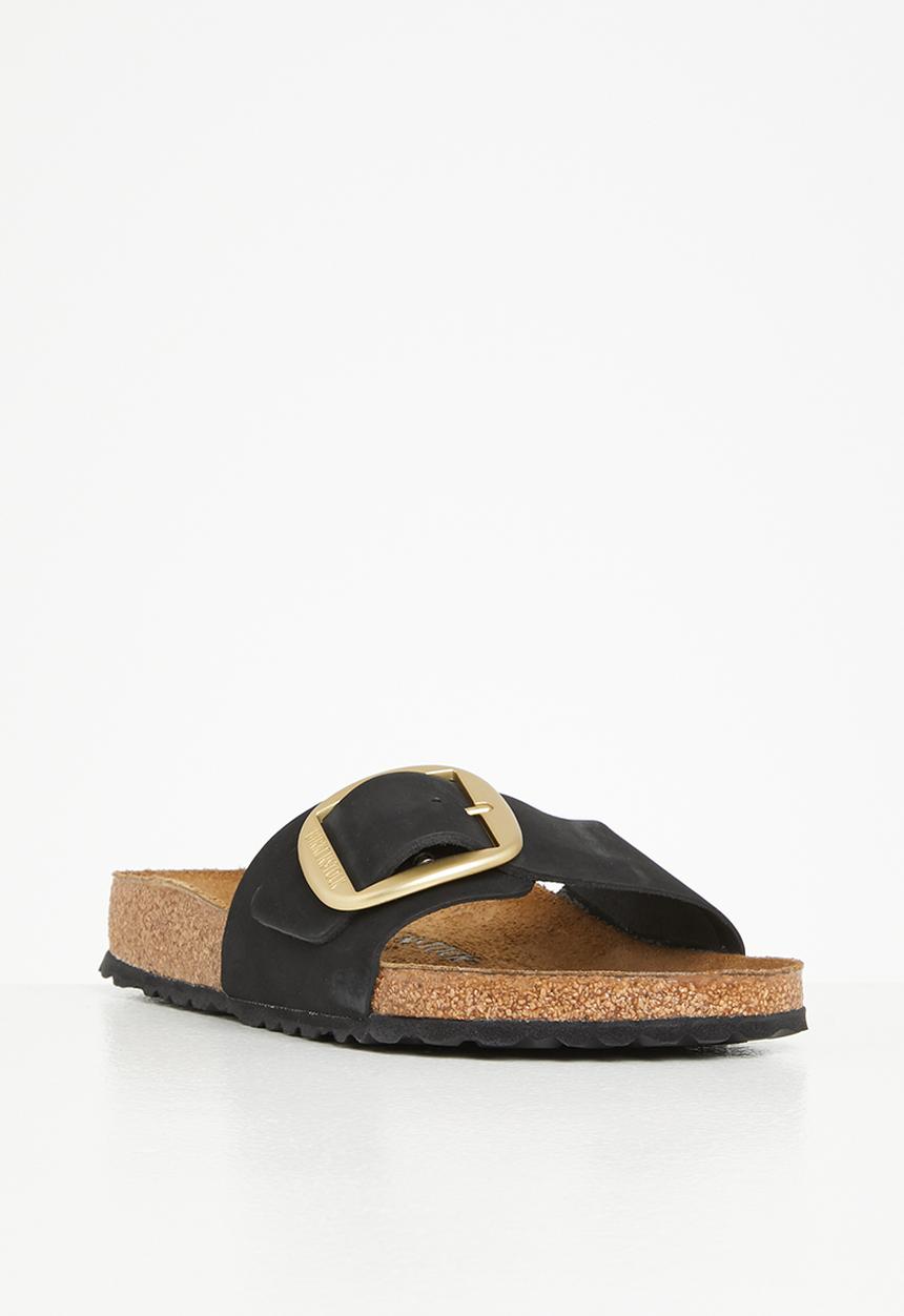Birkenstock - Madrid big buckle nubuck regular - black