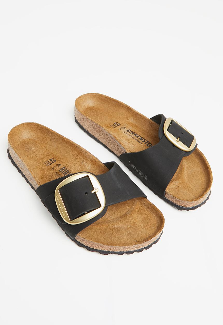 Birkenstock - Madrid big buckle nubuck regular - black