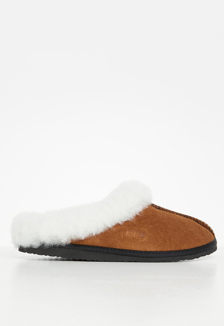 Karu - Sleek suede slipper - gunston tuscan tan