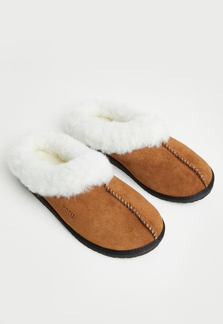 Karu - Sleek suede slipper - gunston tuscan tan