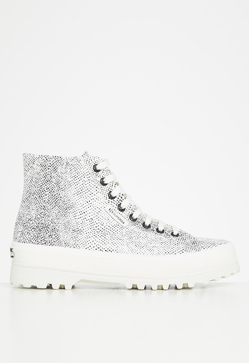 SUPERGA - S2121xw - a03 white avorio black snake
