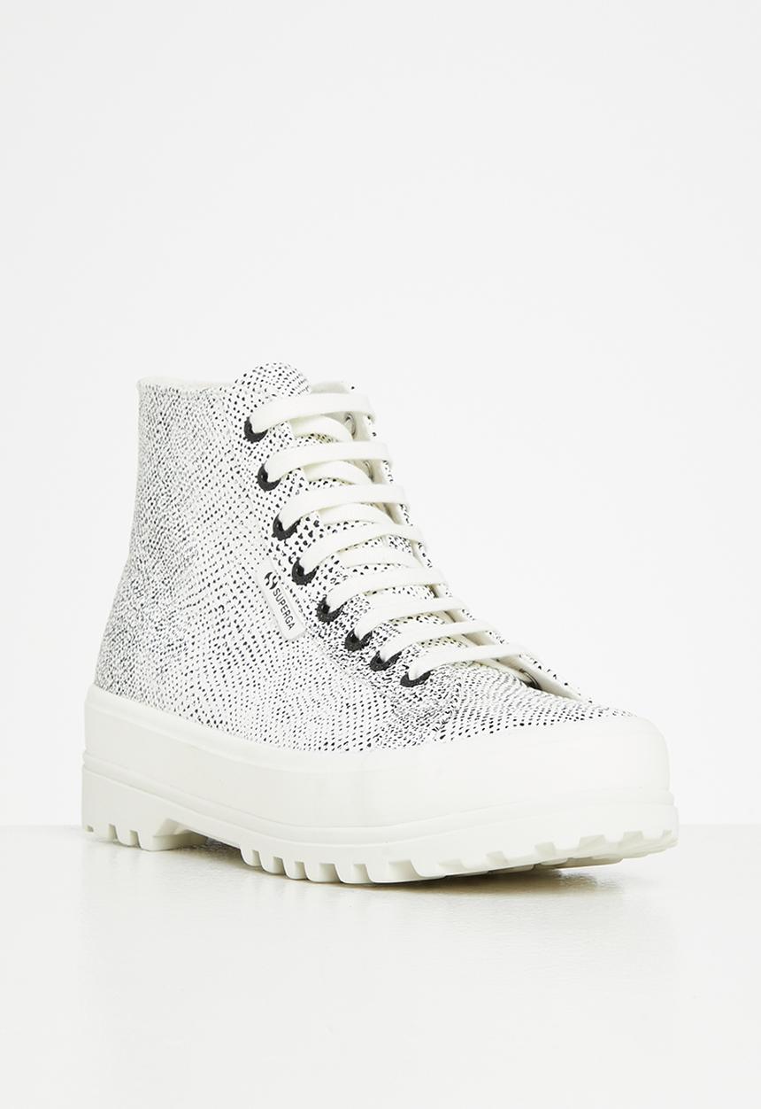 SUPERGA - S2121xw - a03 white avorio black snake