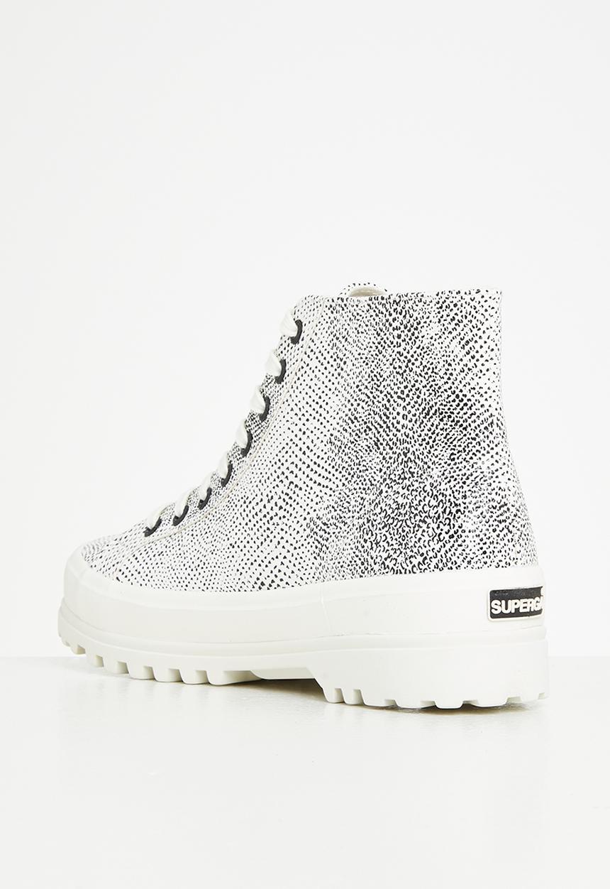 SUPERGA - S2121xw - a03 white avorio black snake