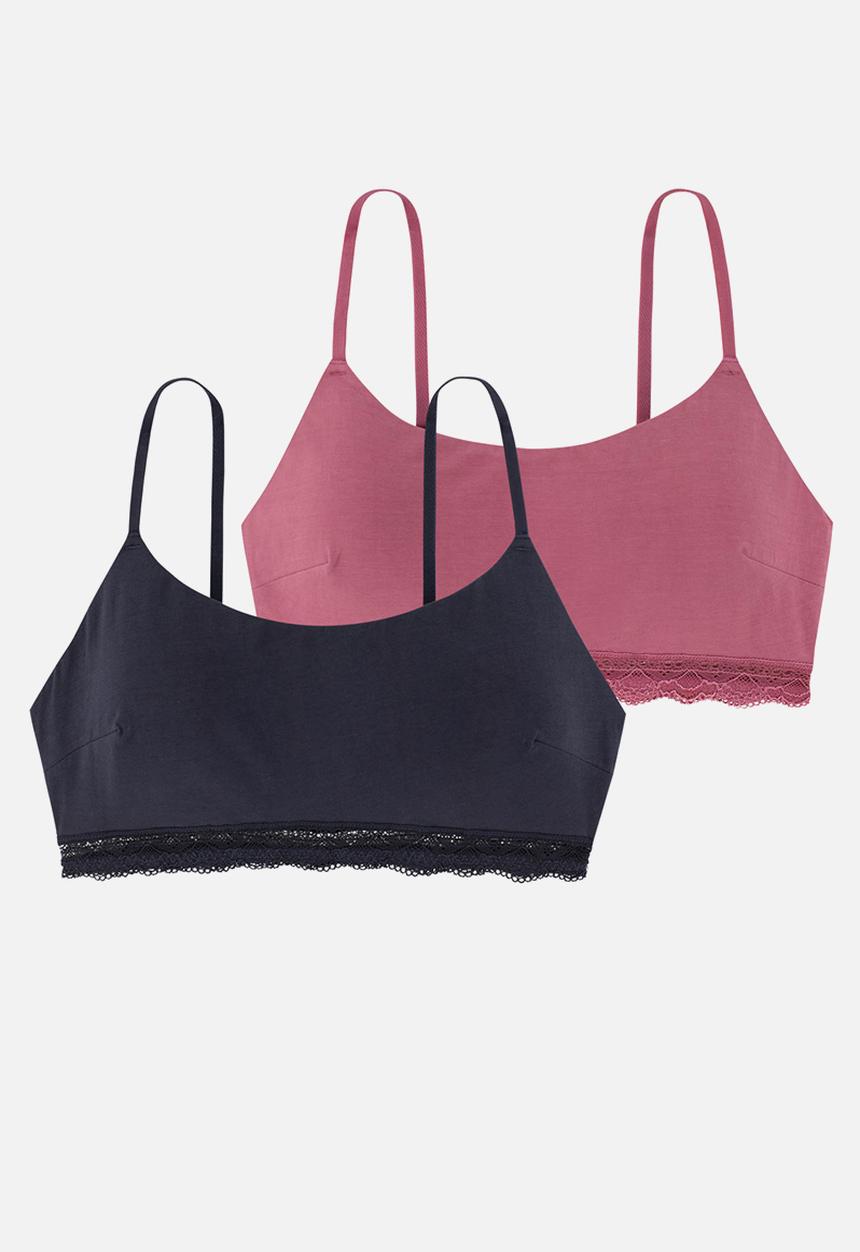 DORINA - Posy 2pack light padded bralette - ink & pink
