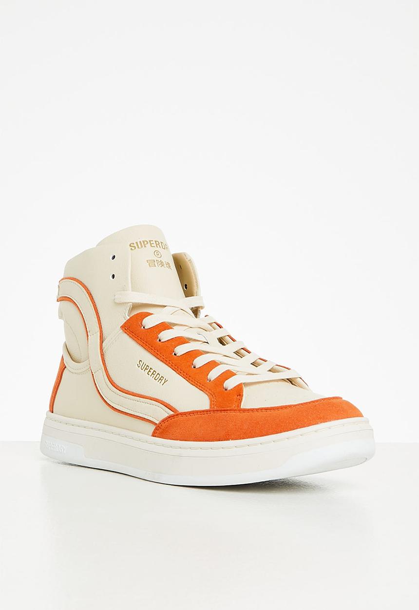 Superdry. - Vegan basket ov high trainer - oatmeal/spiced orange