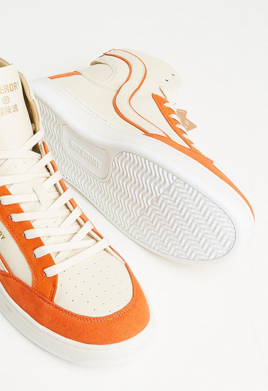 Superdry. - Vegan basket ov high trainer - oatmeal/spiced orange