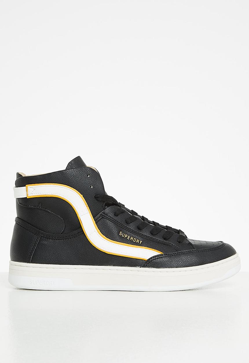 Superdry. - Vegan basket ov high trainer - black/white