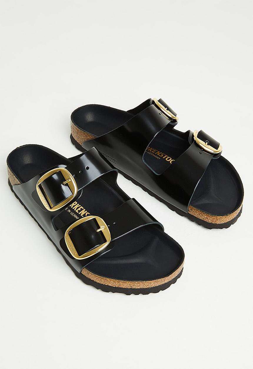 Birkenstock - Arizona bb high shine natural leather regular - black
