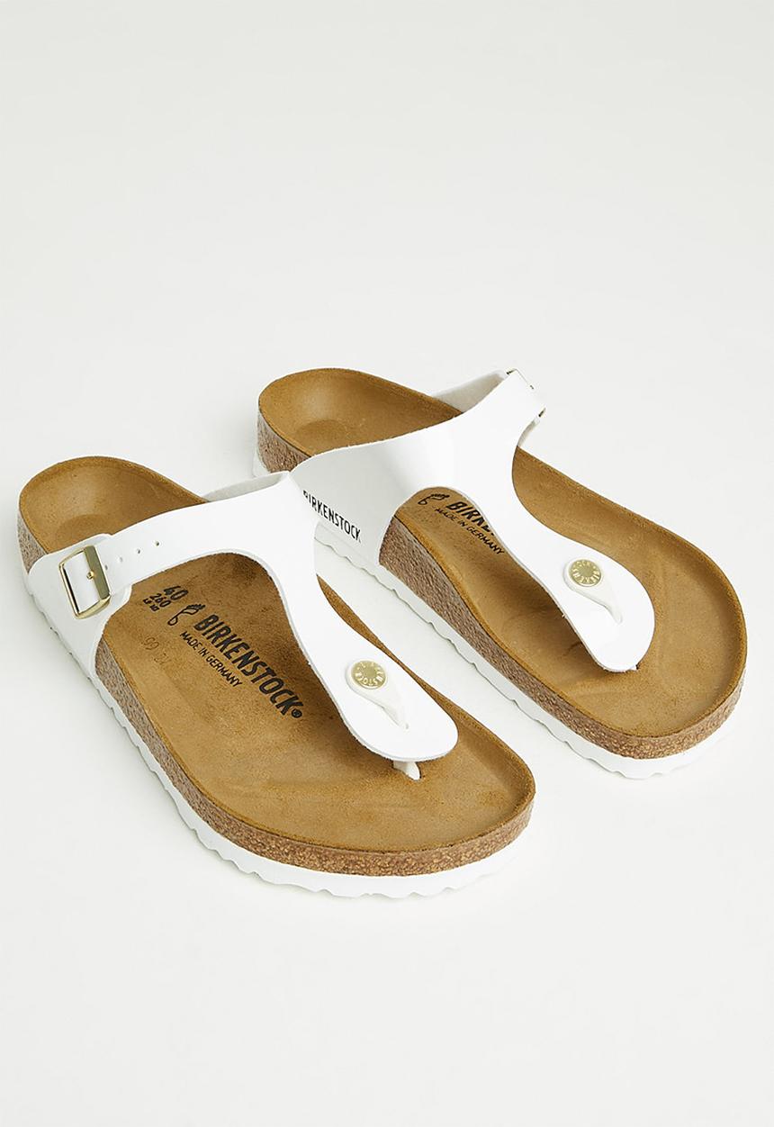 Birkenstock - Gizeh birko-flor patent regular - white