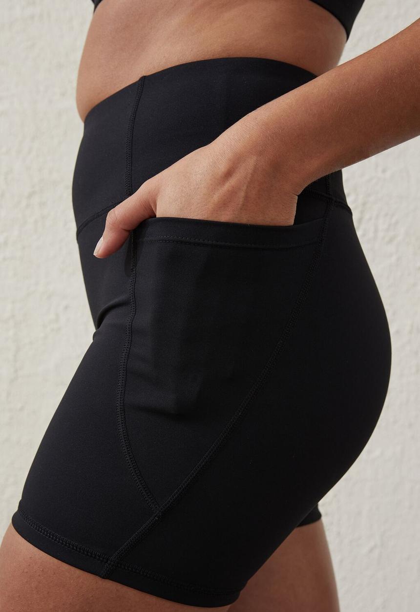 Cotton On - Smoothing pocket shortie short - black