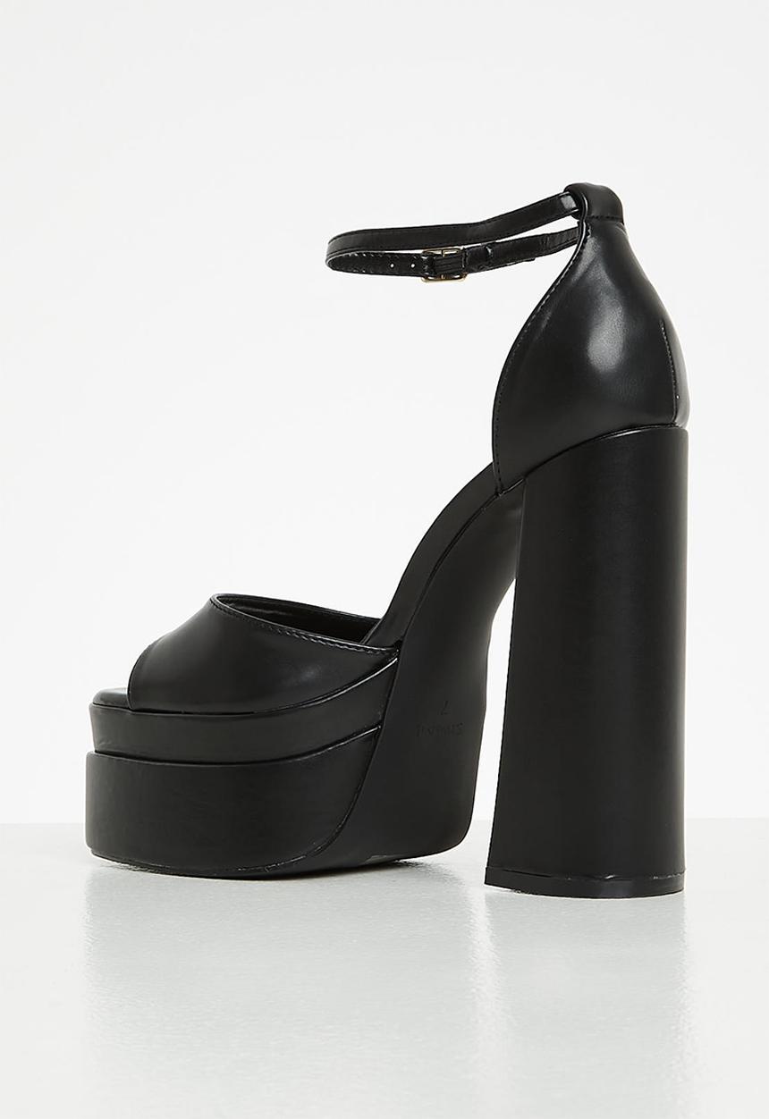 SIMMI London - Robin - 4 platform block heel - black