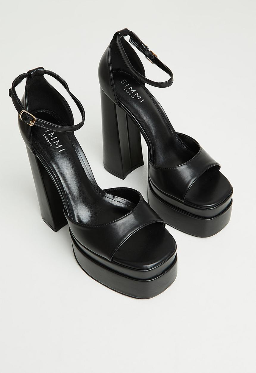 SIMMI London - Robin - 4 platform block heel - black