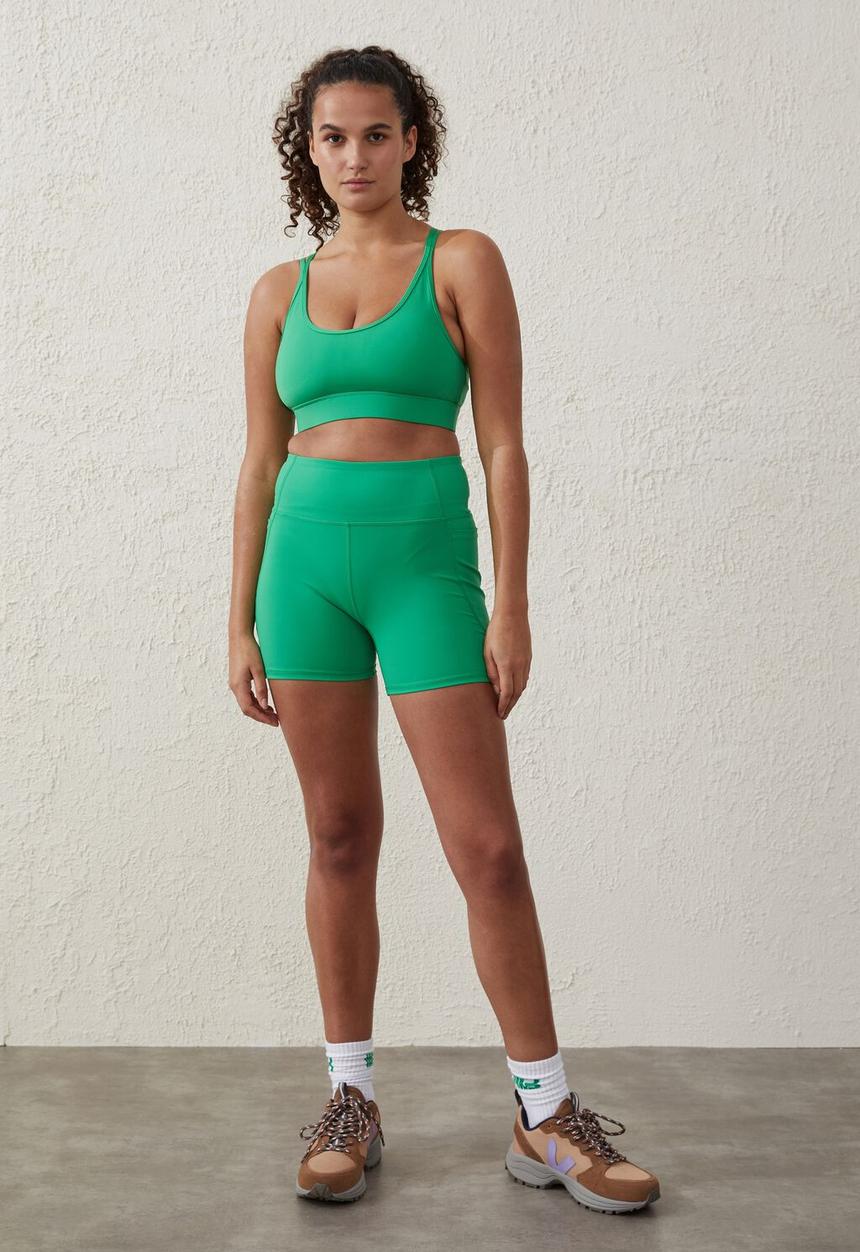 Cotton On - Smoothing strappy crop - kelly green
