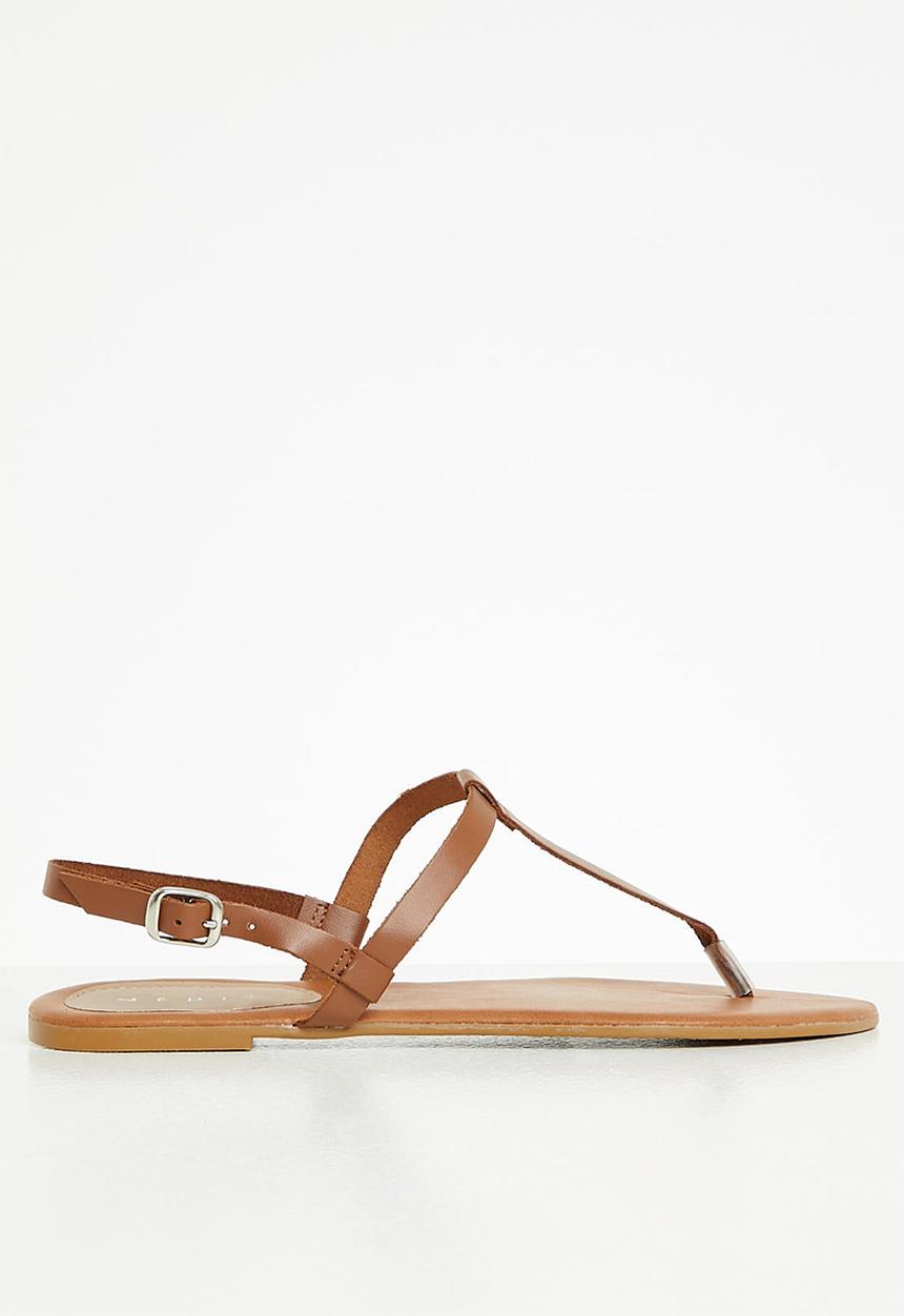 edit - Nadia leather thong - tan