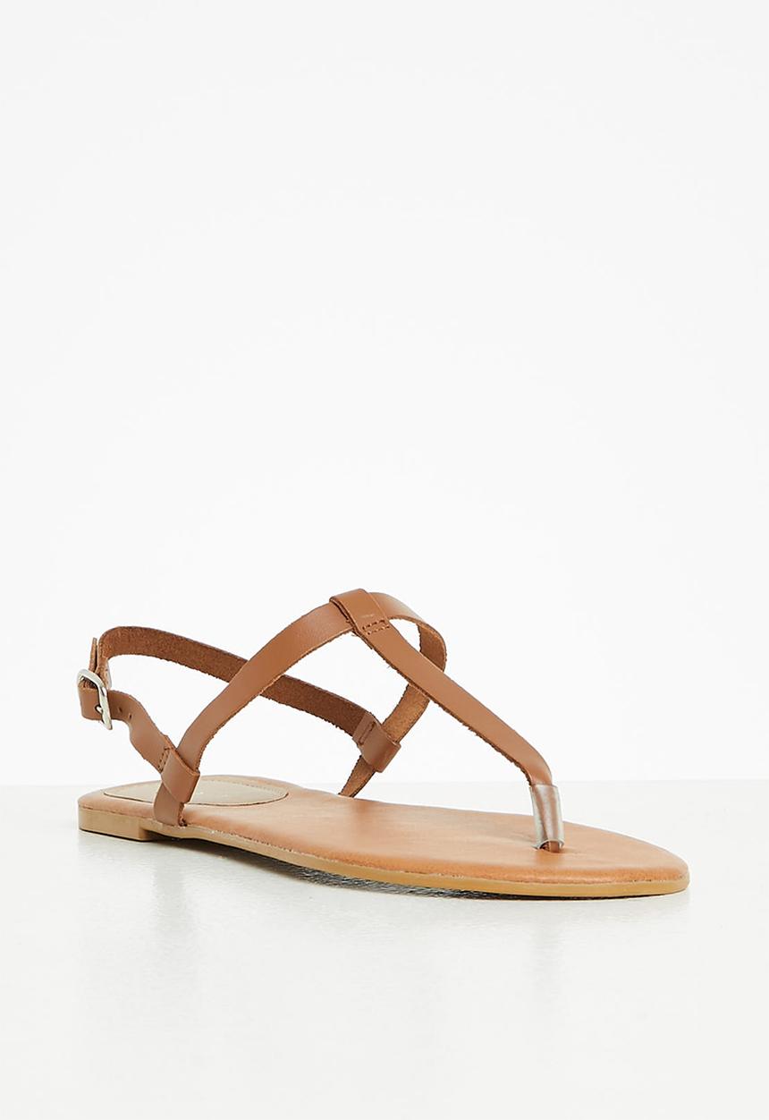 edit - Nadia leather thong - tan