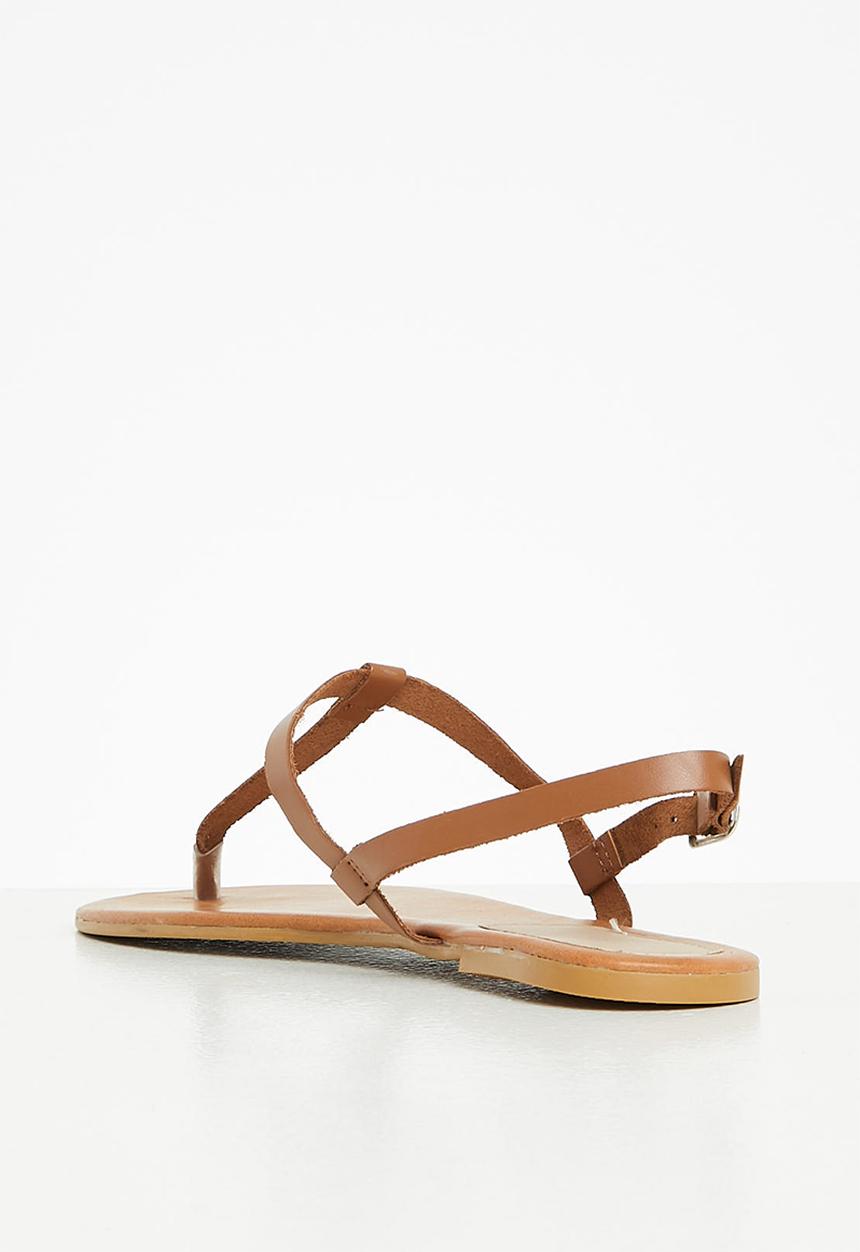 edit - Nadia leather thong - tan