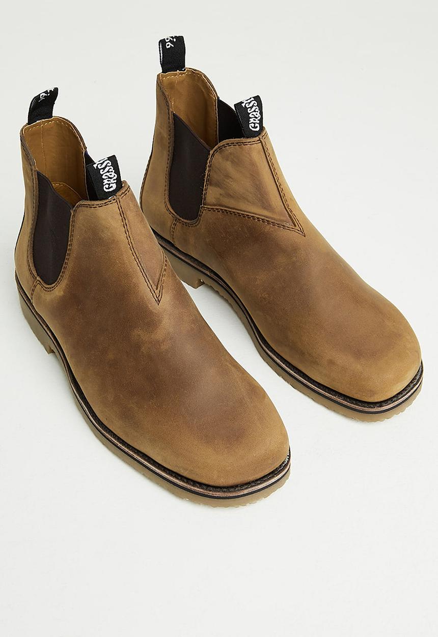 Grasshoppers - Logan leather chelsea boot - dark brown