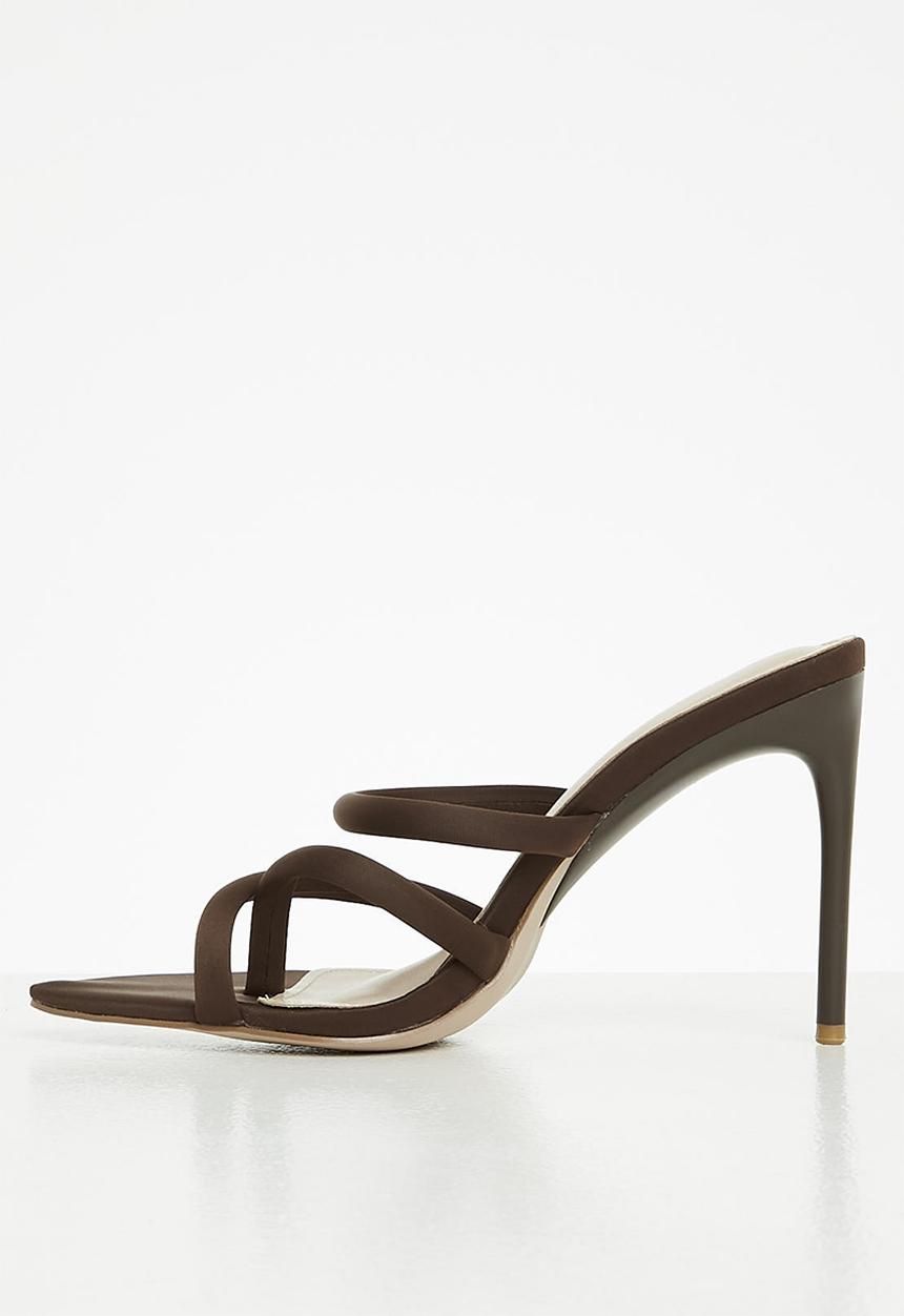 SIMMI London - Joella-3 toe loop stiletto mule - brown