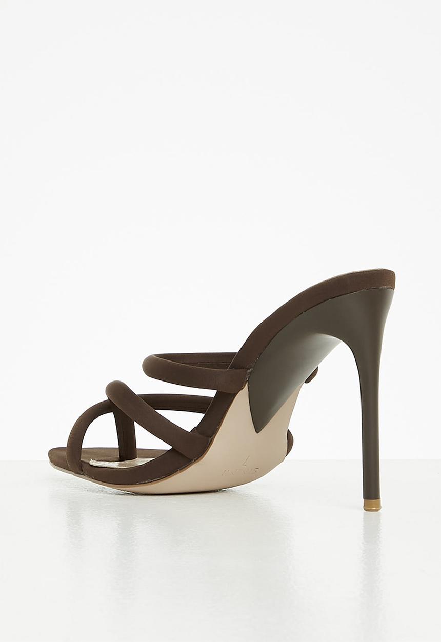 SIMMI London - Joella-3 toe loop stiletto mule - brown