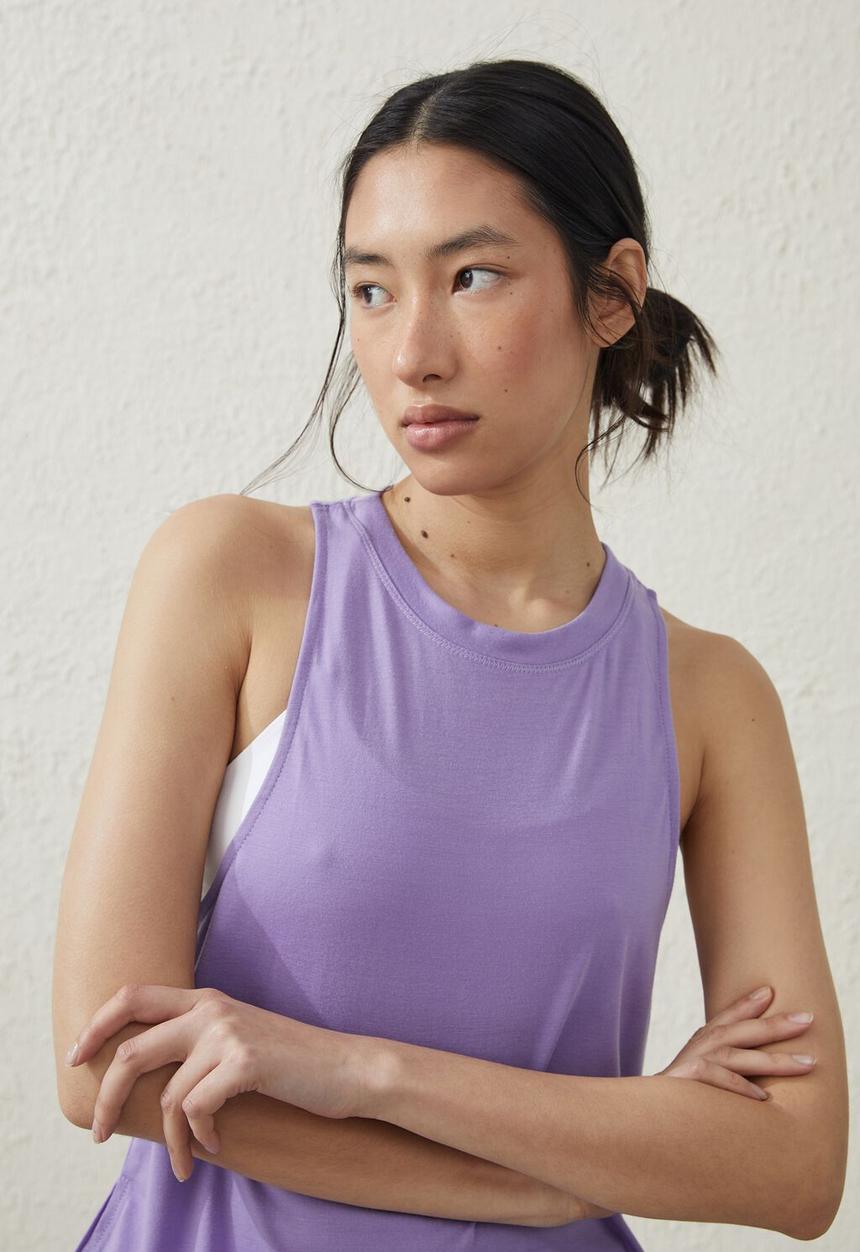 Cotton On - The tank v2 - purple pansy